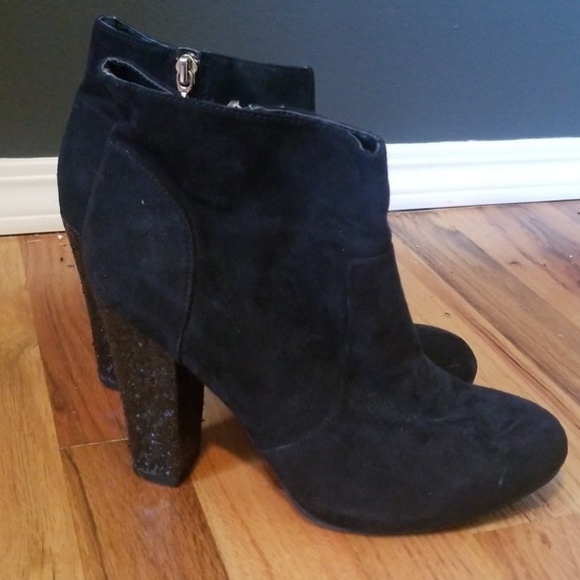 Guess Shoes - Guess black Glitter Heel Boots